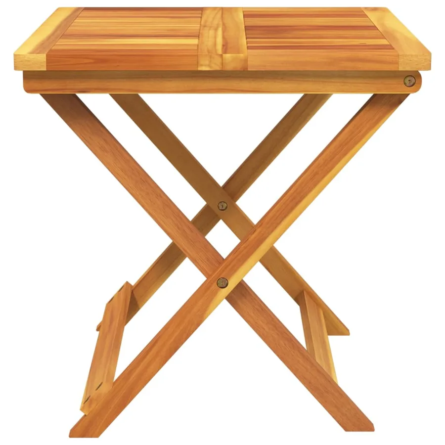 Table pliable de jardin 50x50x50 cm bois d'acacia solide - 5
