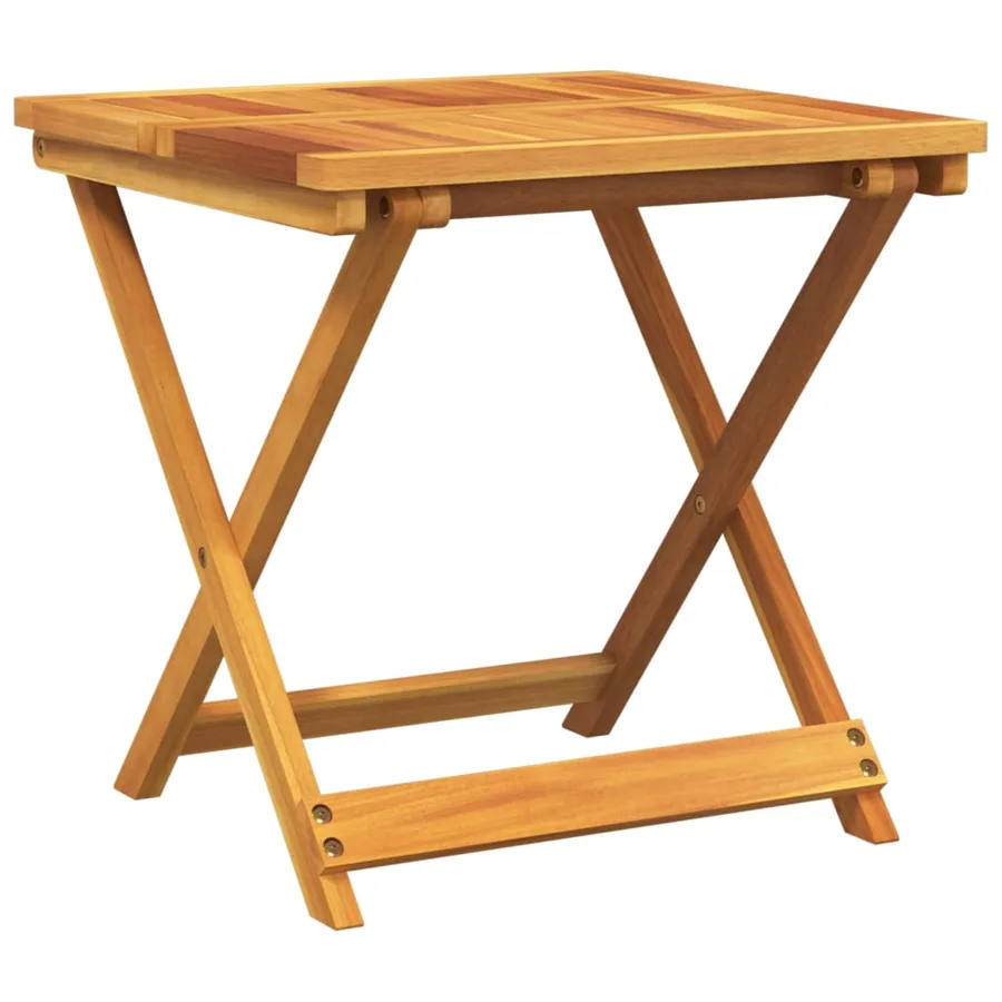 Table pliable de jardin 50x50x50 cm bois d'acacia solide - 6