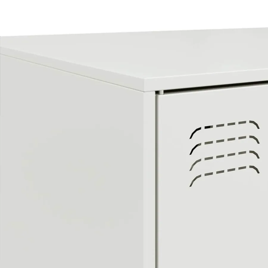 Table basse blanc 67x50x44 cm acier - 10