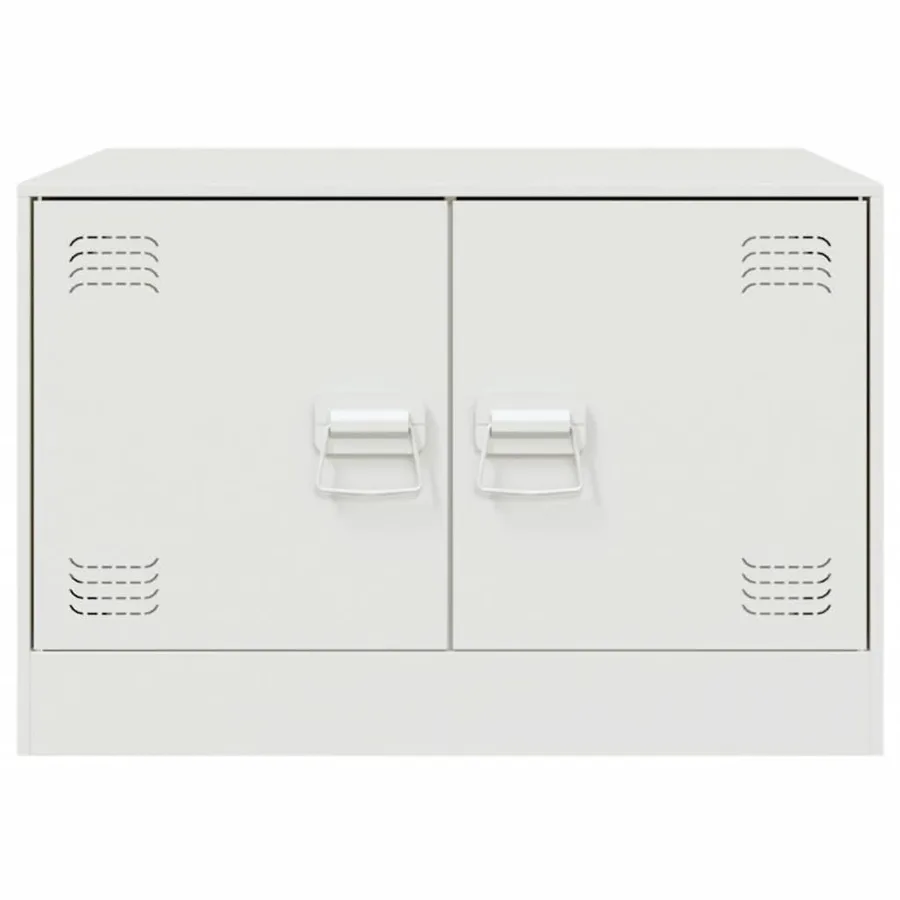 Table basse blanc 67x50x44 cm acier - 6