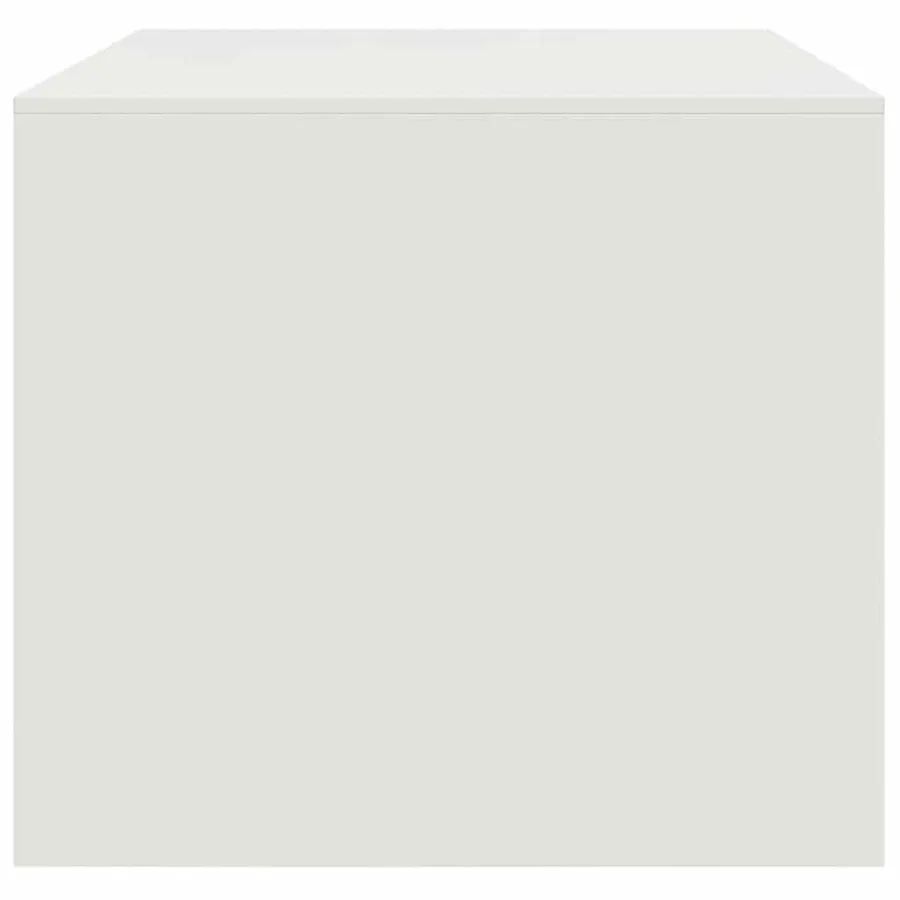 Table basse blanc 67x50x44 cm acier - 8