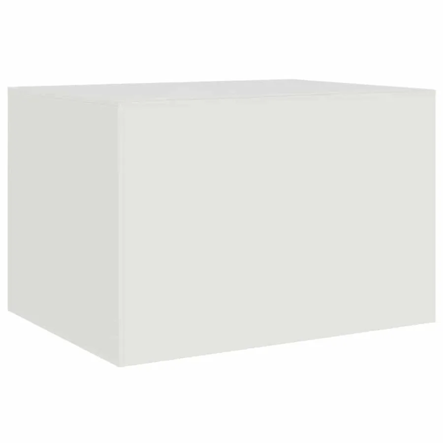 Table basse blanc 67x50x44 cm acier - 9