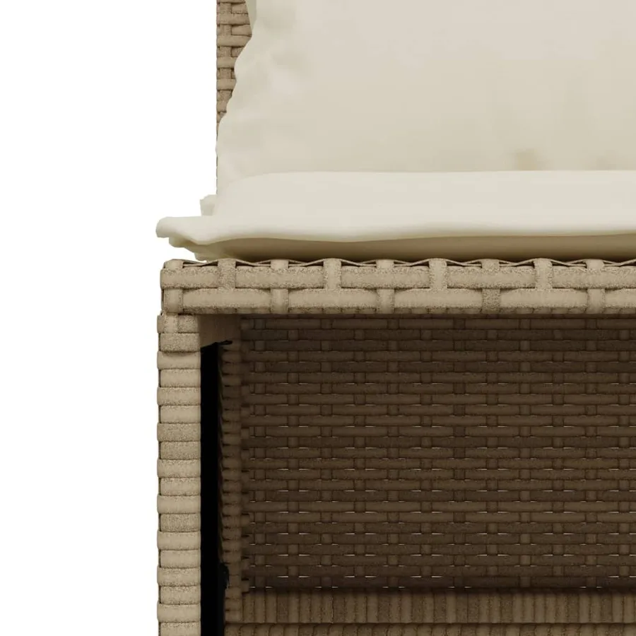Salon de jardin avec coussins 5 pcs beige résine tressée - 5