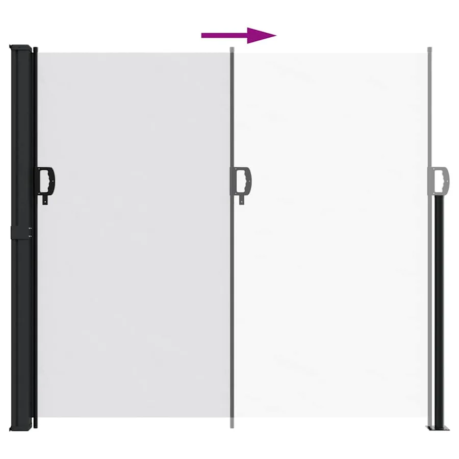 Auvent latéral rétractable blanc 180x600 cm - 5