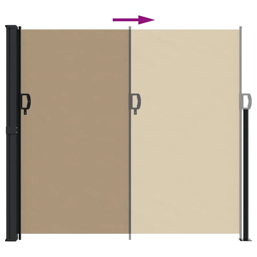 Auvent latéral rétractable taupe 180x300 cm - 5
