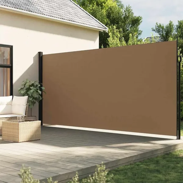 Auvent latéral rétractable taupe 220x500 cm