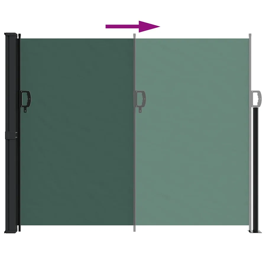 Auvent latéral rétractable vert foncé 170x300 cm - 5