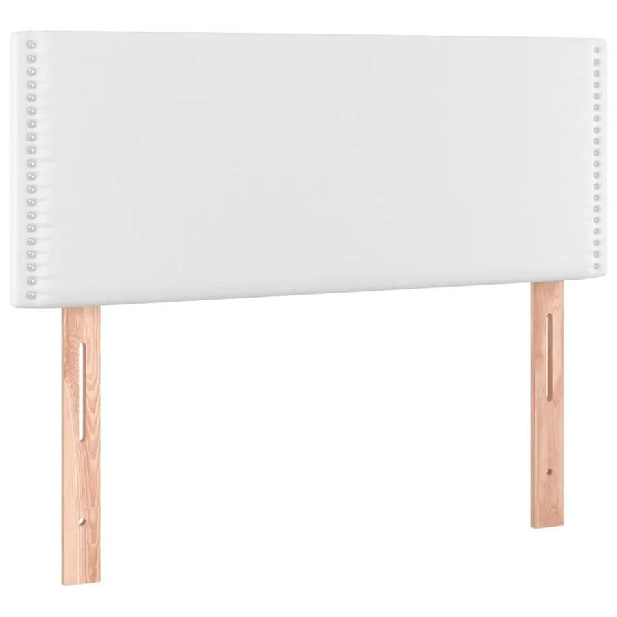 Sommier à lattes de lit avec matelas Blanc 100x200cm Similicuir - 6