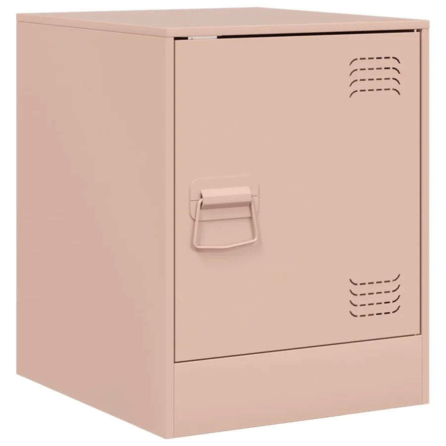 Table de chevet rose 34,5x39x44 cm acier - 2