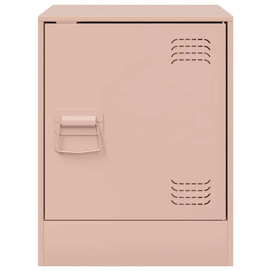 Table de chevet rose 34,5x39x44 cm acier - 6