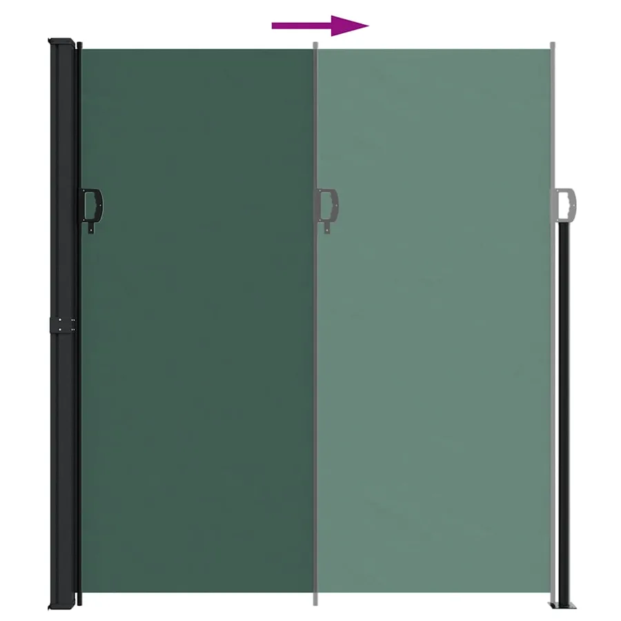 Auvent latéral rétractable vert foncé 220x300 cm - 5