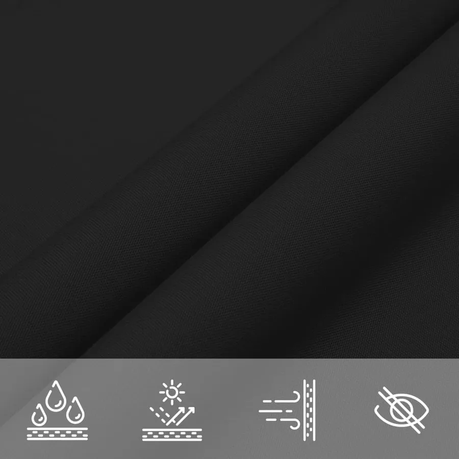 Voile d'ombrage noir 2x2x2 m 100 % polyester oxford - 7
