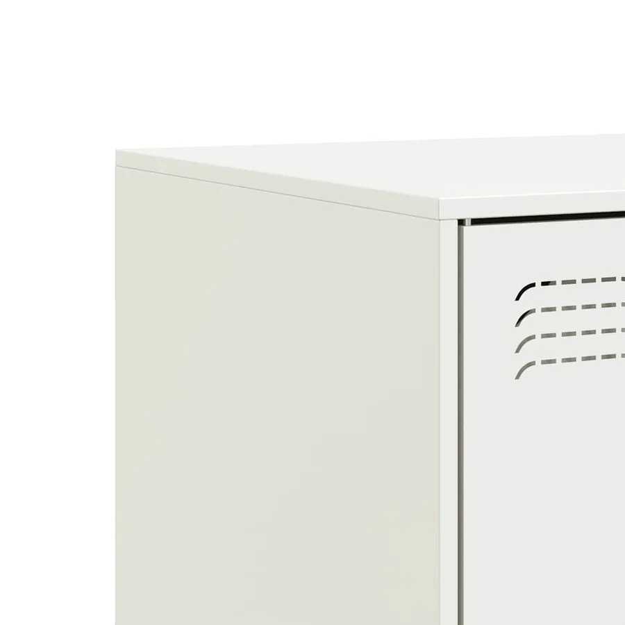 Meubles TV 2 pcs blanc 67x39x44 cm acier - 10