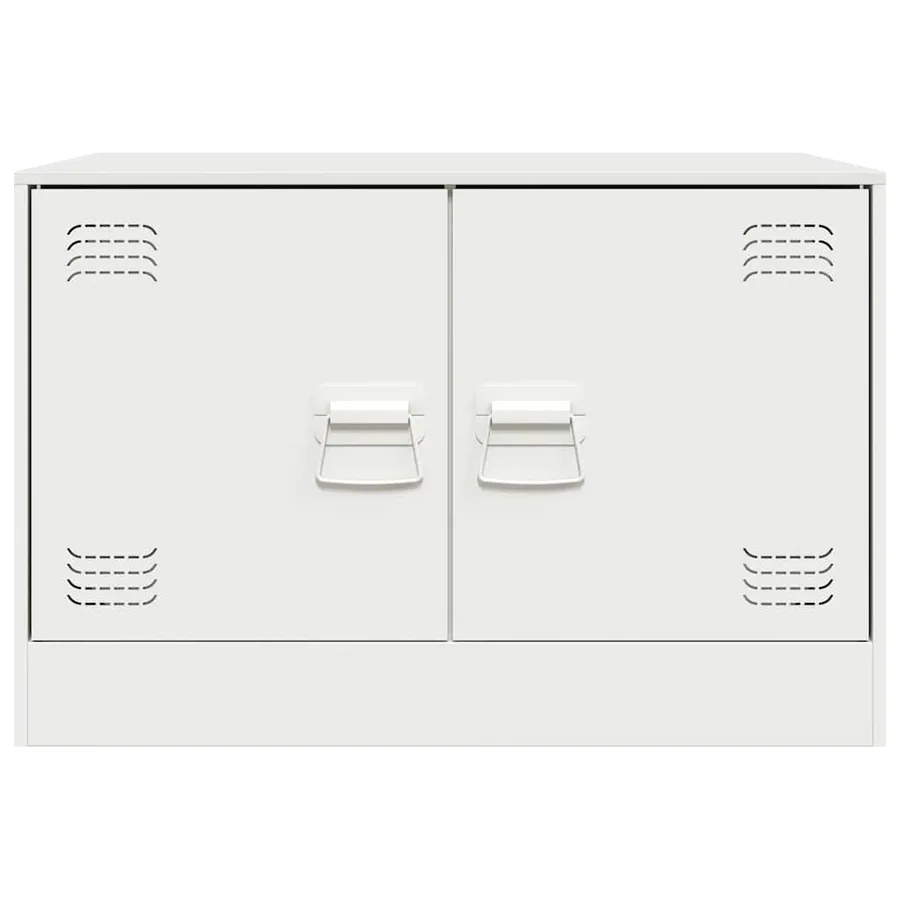 Meubles TV 2 pcs blanc 67x39x44 cm acier - 6