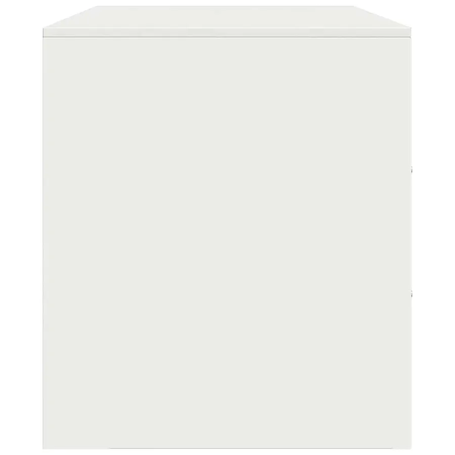 Meubles TV 2 pcs blanc 67x39x44 cm acier - 8