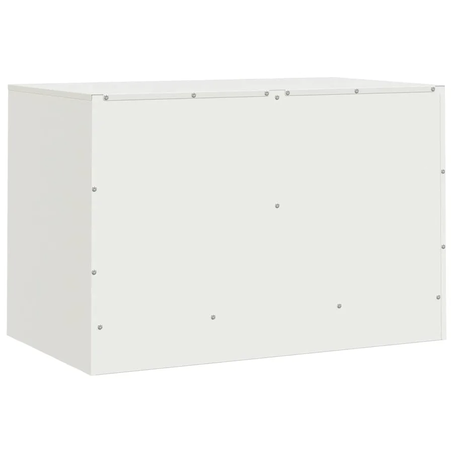 Meubles TV 2 pcs blanc 67x39x44 cm acier - 9