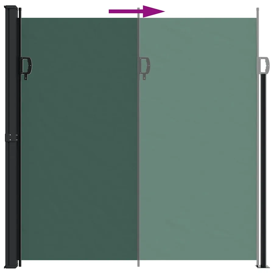 Auvent latéral rétractable vert foncé 200x600 cm - 5