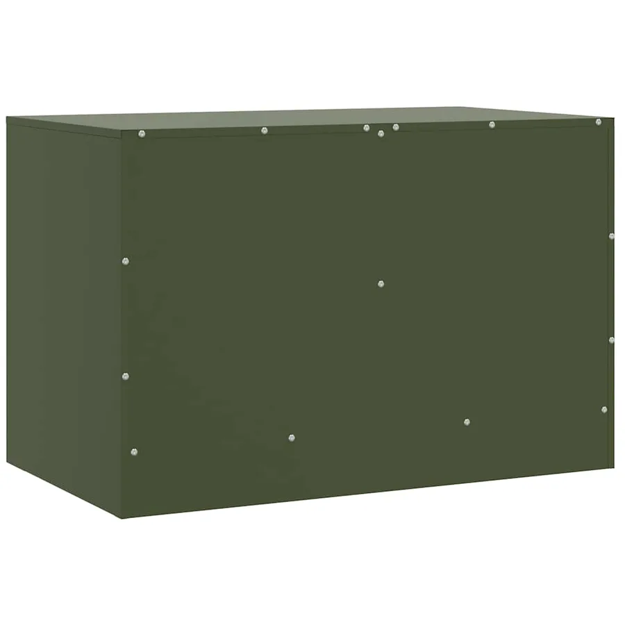 Meubles TV 2 pcs vert olive 67x39x44 cm acier - 9
