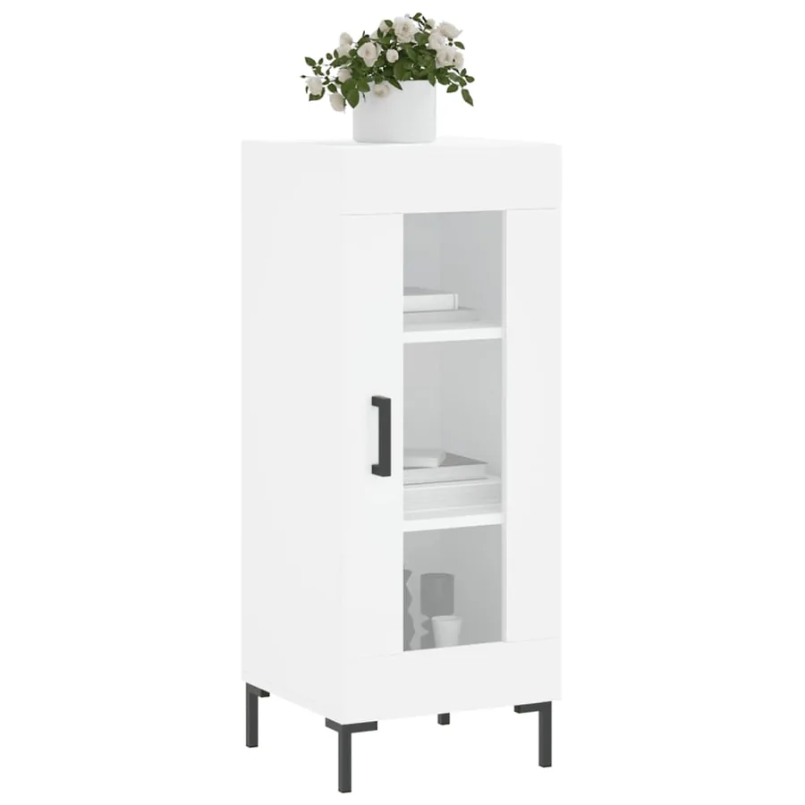 Buffet blanc 34,5x34x90 cm bois d'ingénierie - 3