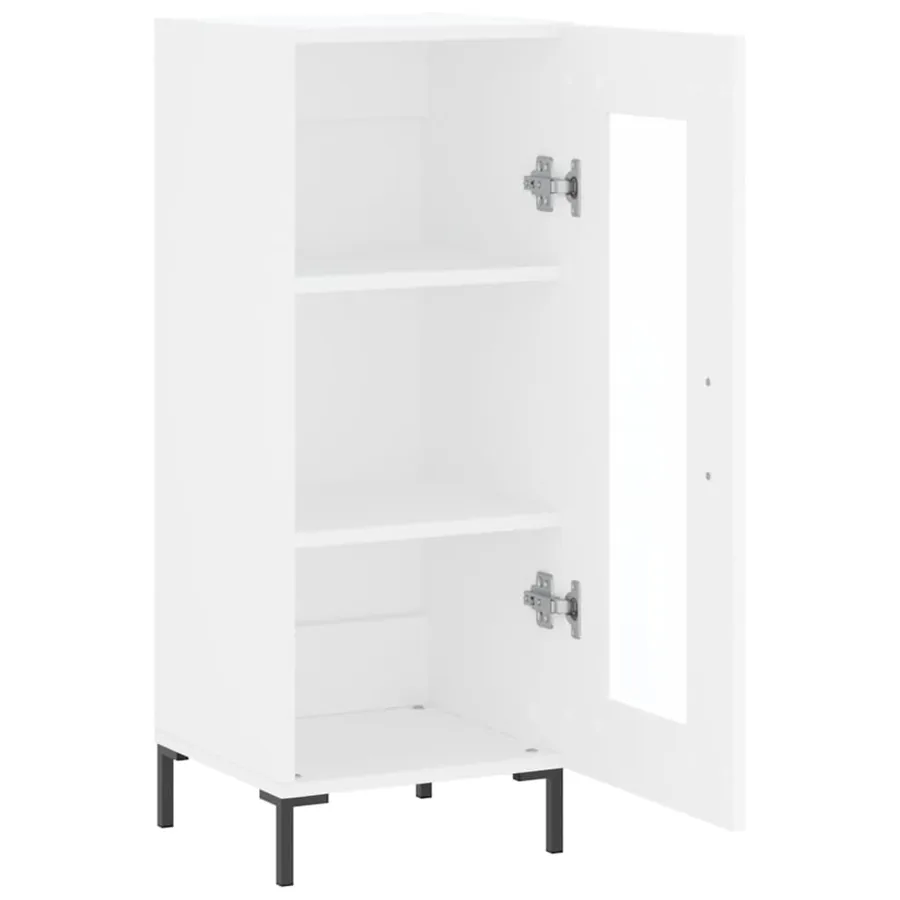 Buffet blanc 34,5x34x90 cm bois d'ingénierie - 6