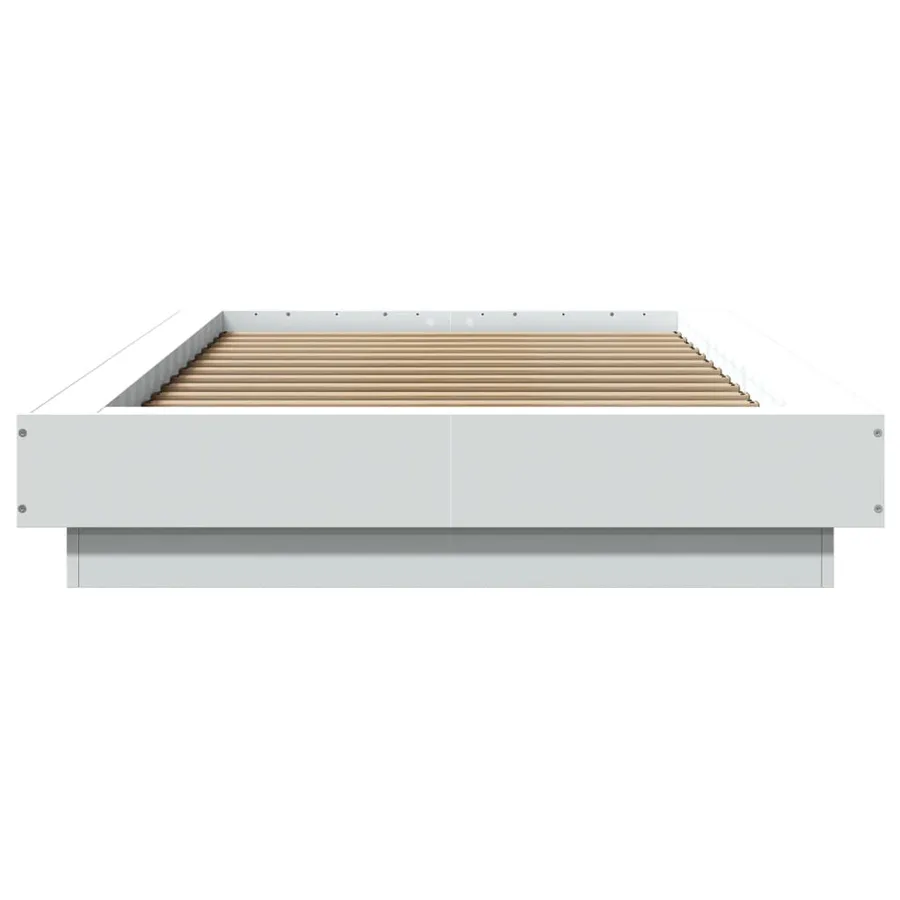 Cadre de lit avec lumières LED sans matelas blanc 75x190 cm - 5