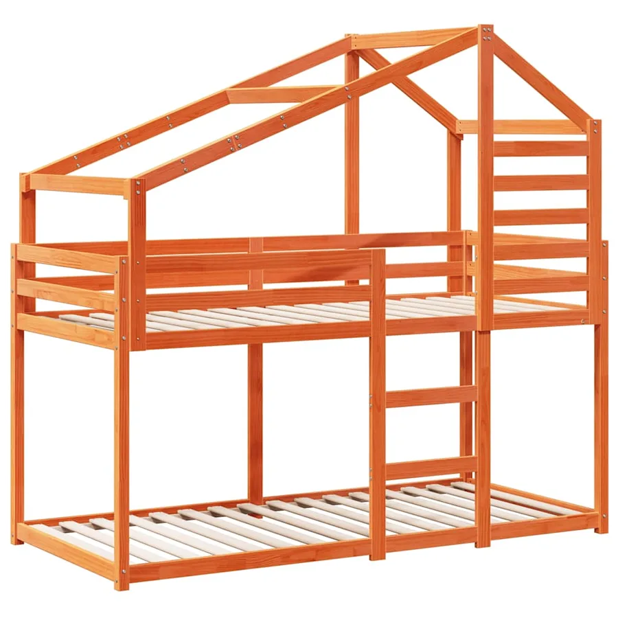 Lit superposé sans matelas cire marron 90x200 cm pin massif - 3