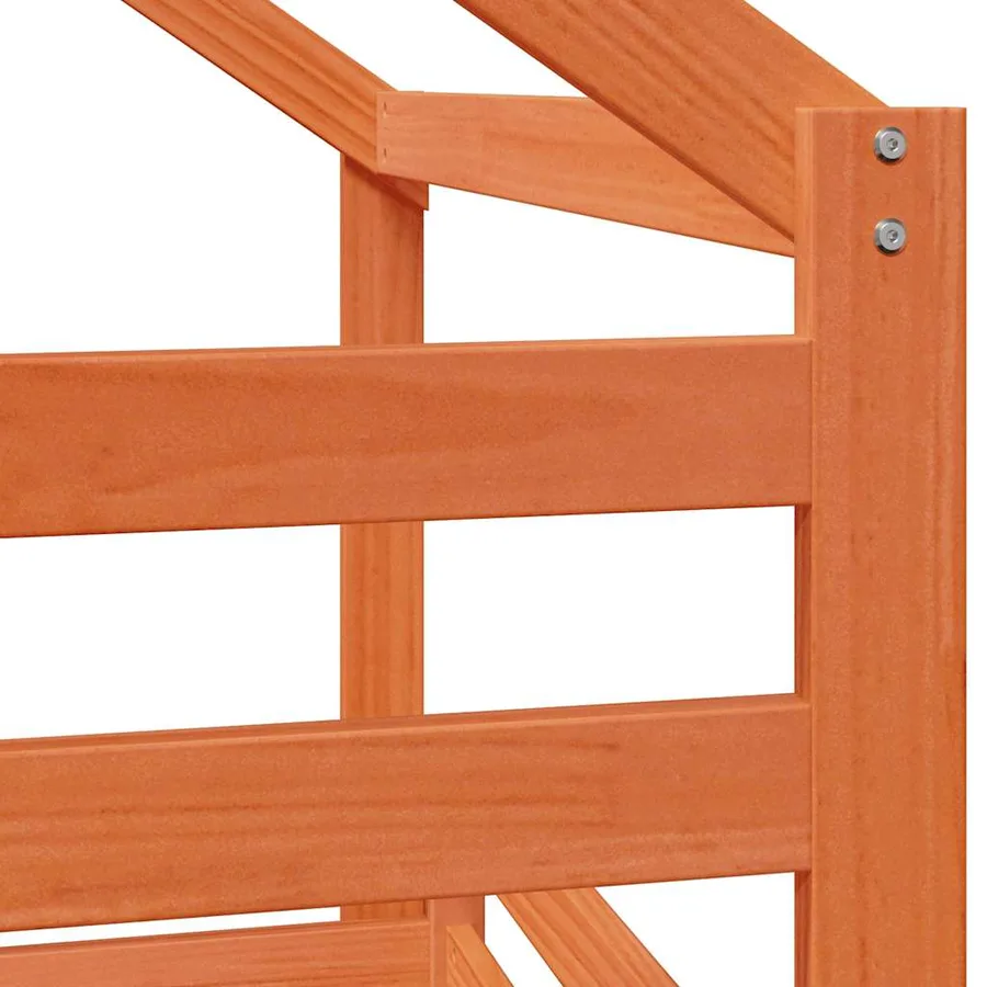 Lit superposé sans matelas cire marron 90x200 cm pin massif - 9