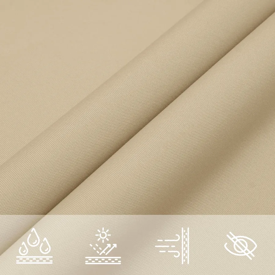 Voile d'ombrage beige 7x5x5 m 100 % polyester oxford - 7