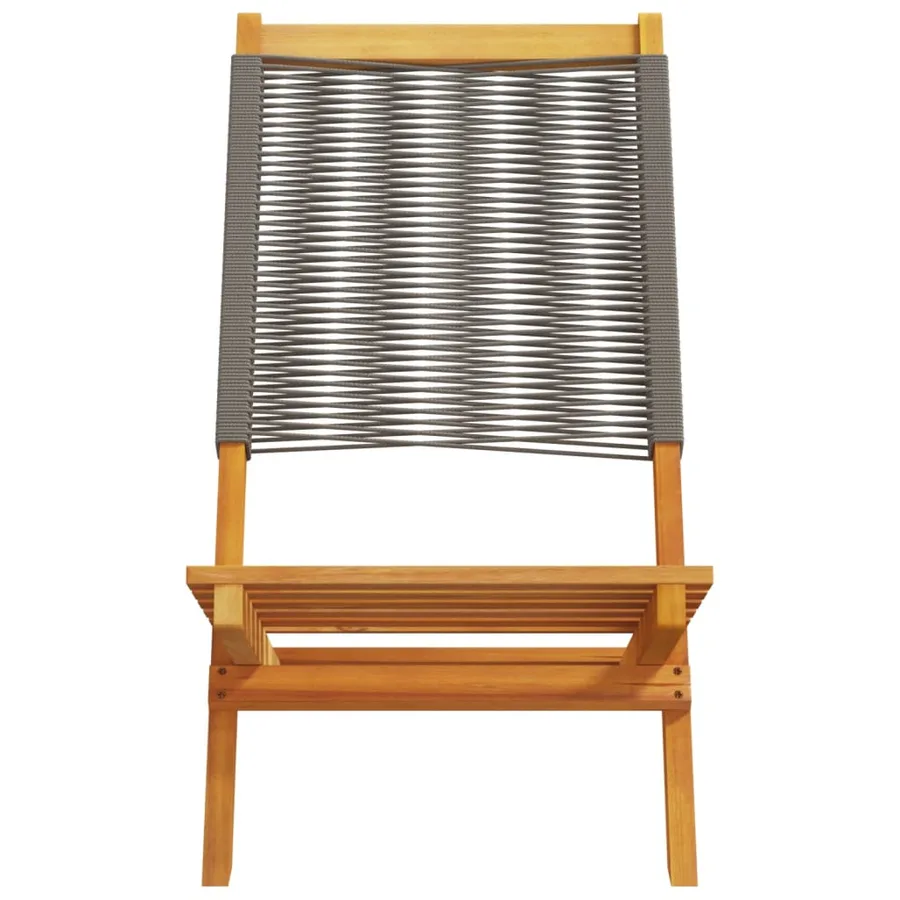 Chaises de jardin lot de 2 anthracite bois acacia massif tissu - 16