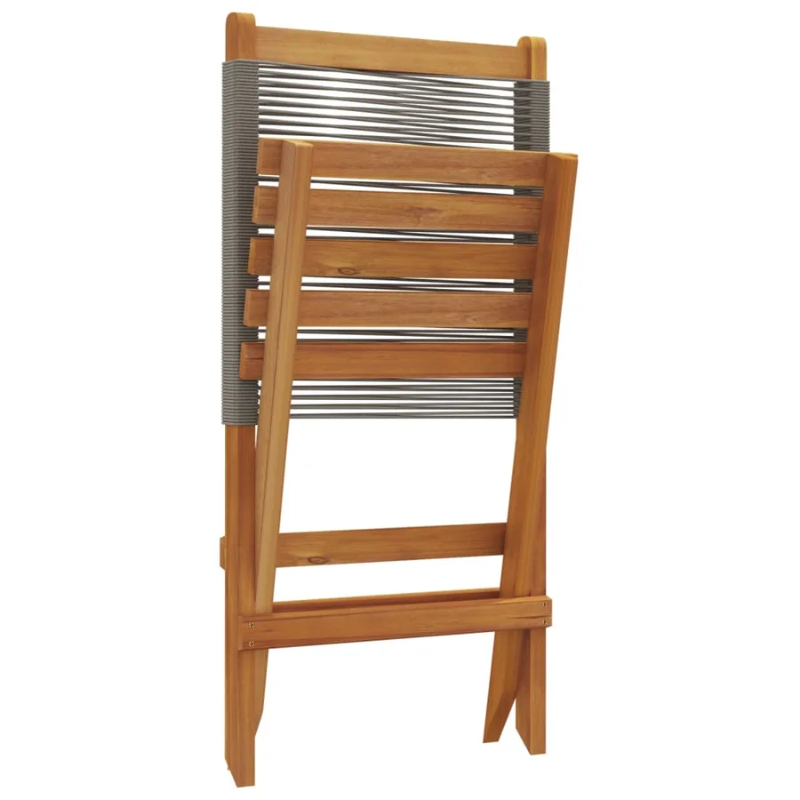 Chaises de jardin lot de 2 anthracite bois acacia massif tissu - 19