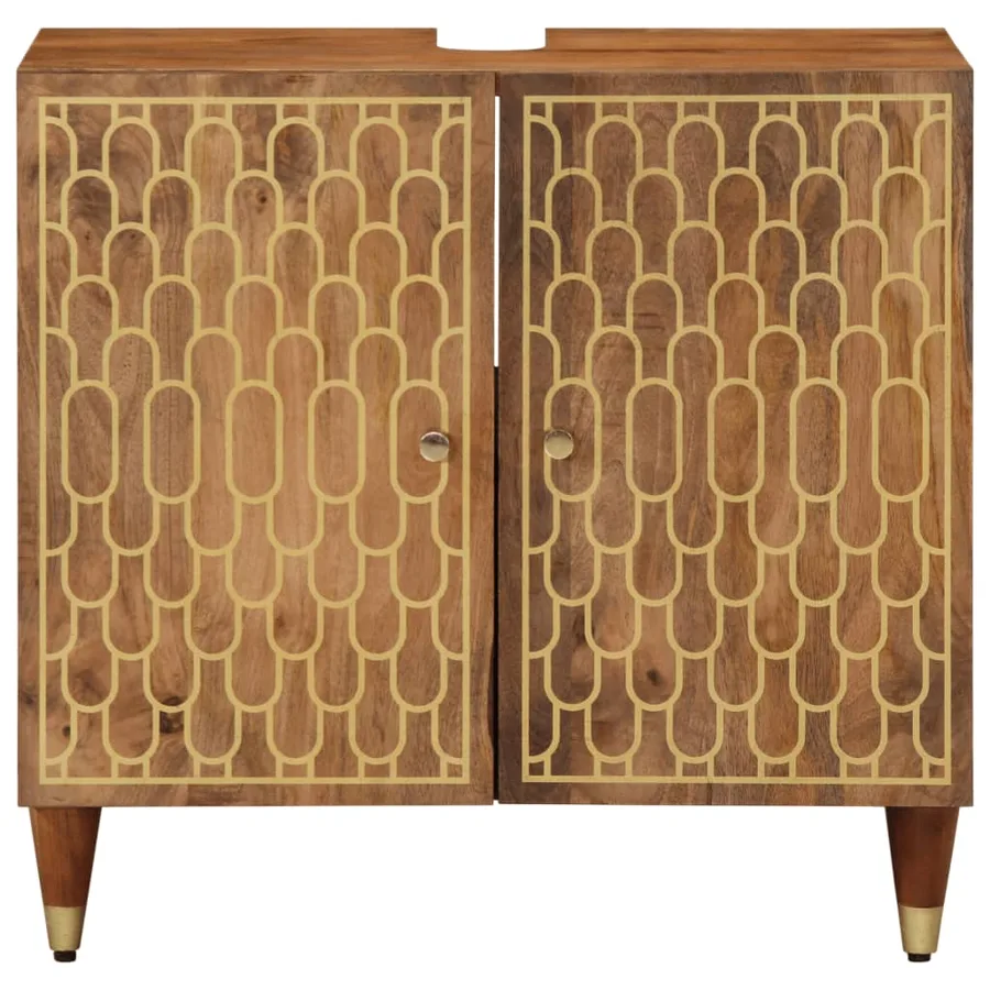 Armoire lavabo de salle de bain bois massif de manguier - 2
