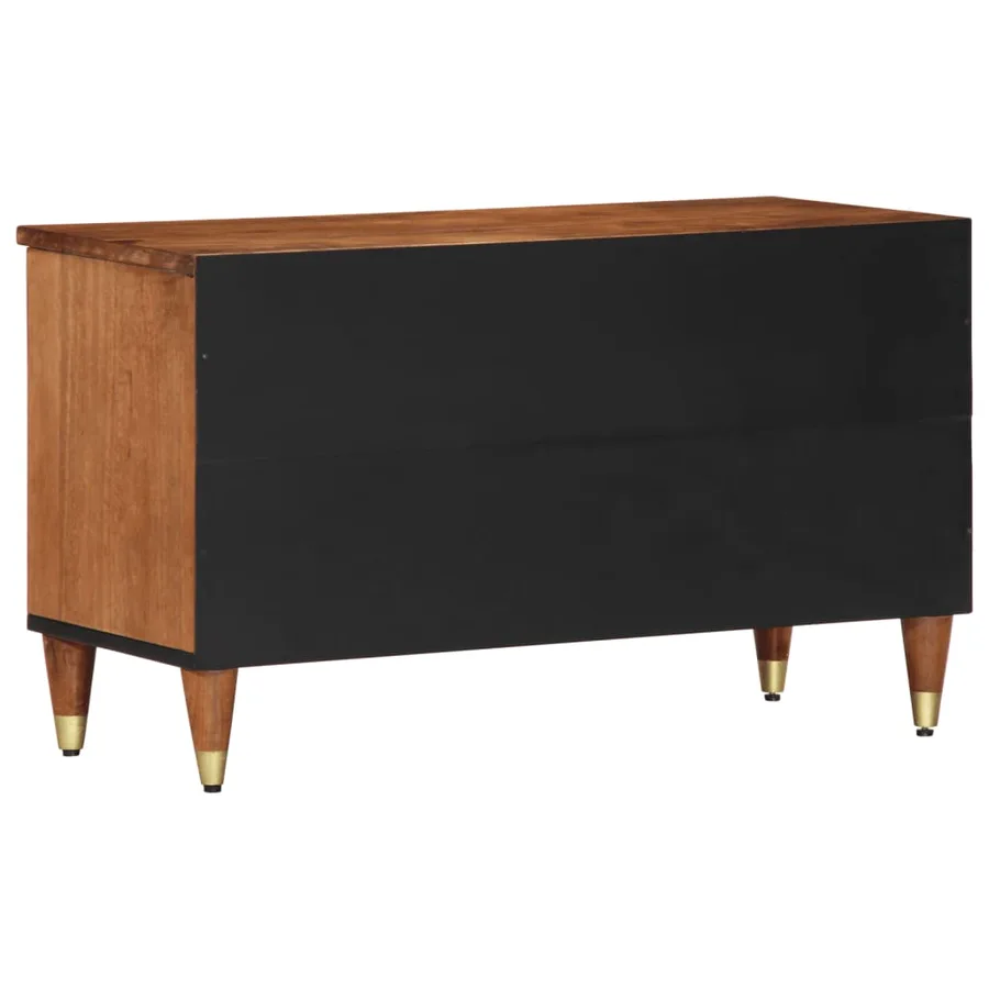 Meuble TV 80x33x46 cm bois massif de manguier - 5