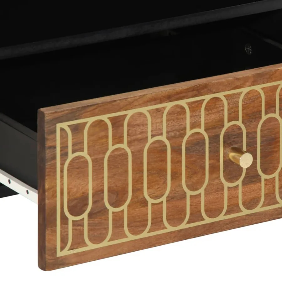 Meuble TV 80x33x46 cm bois massif de manguier - 9