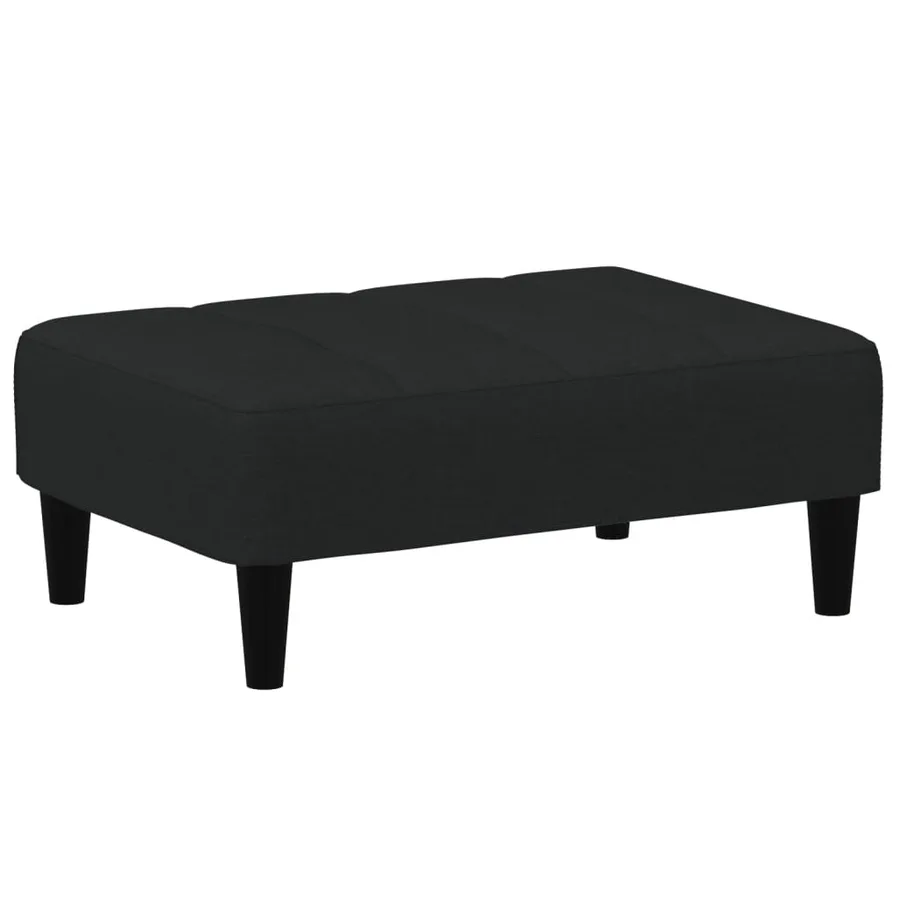 Repose-pied noir 77x55x31 cm velours - 2
