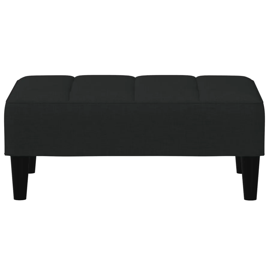 Repose-pied noir 77x55x31 cm velours - 4