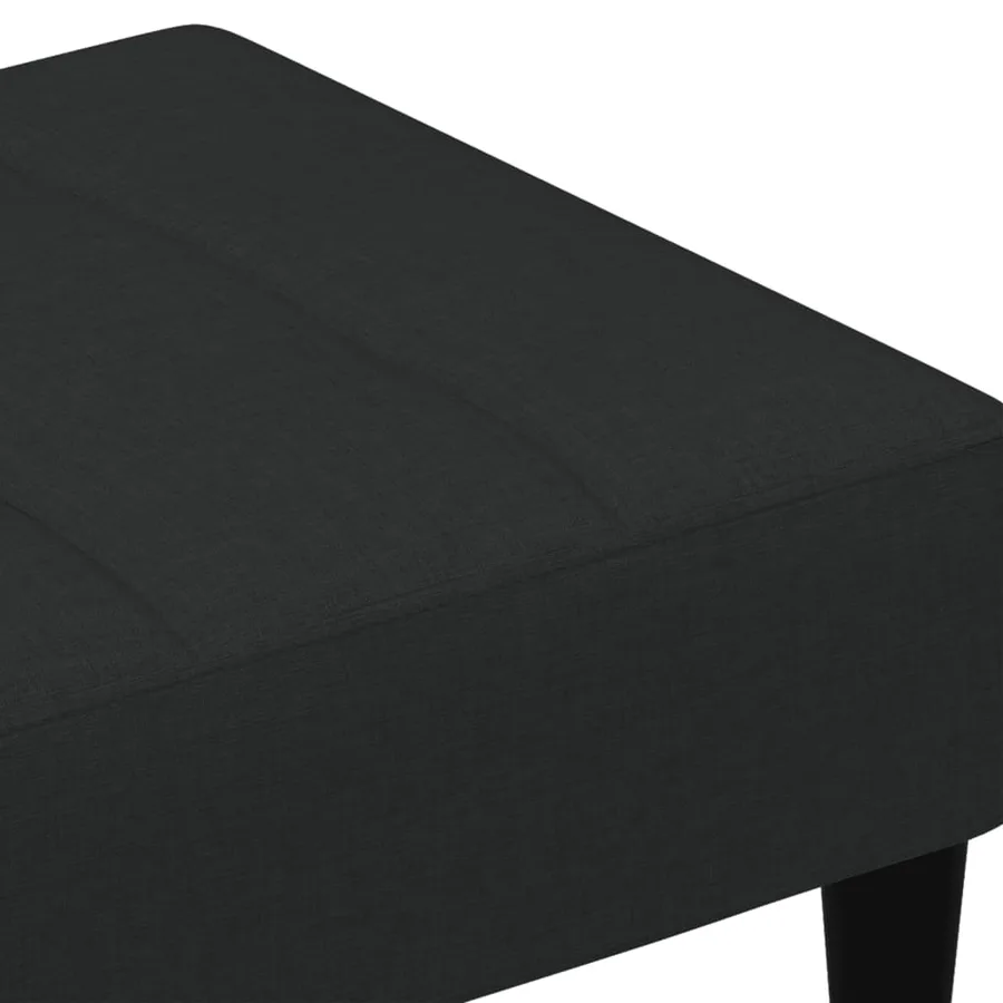 Repose-pied noir 77x55x31 cm velours - 6