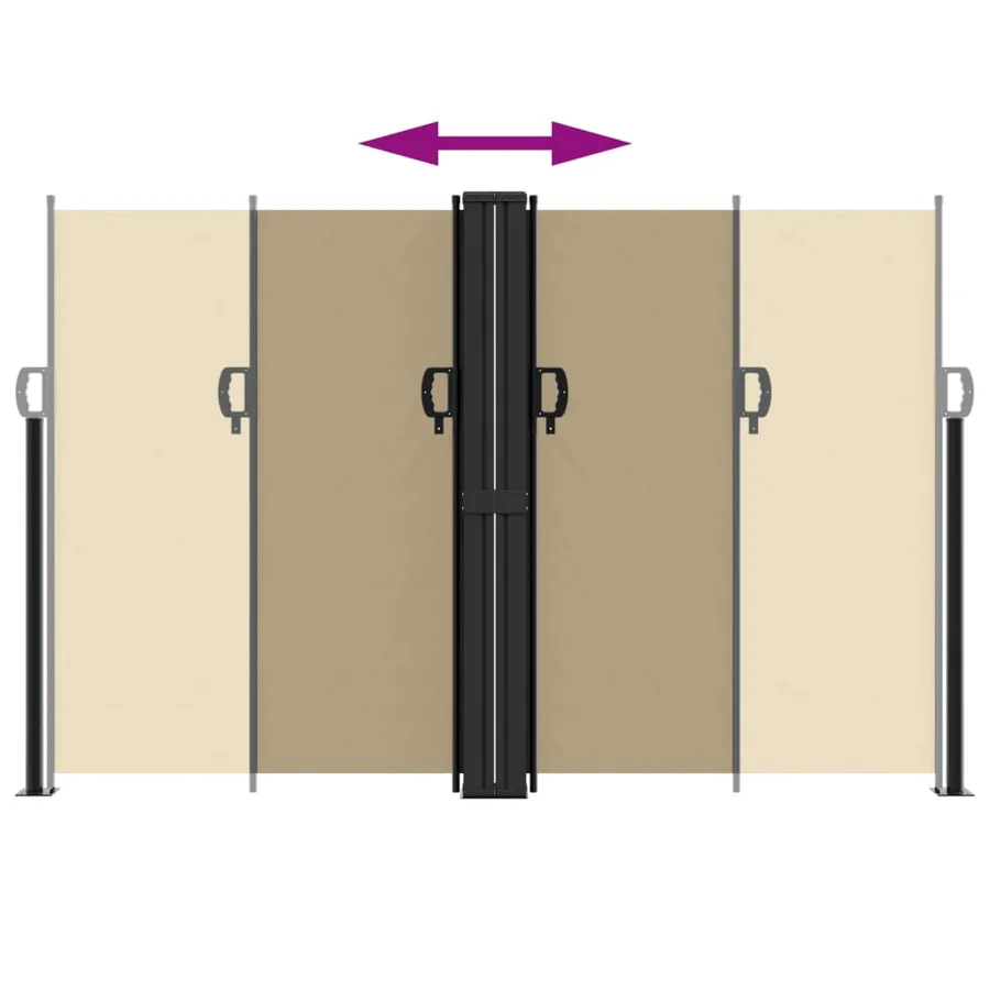 Auvent latéral rétractable beige 160x1200 cm - 5