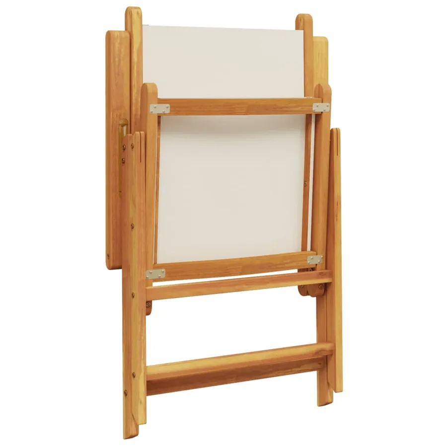 Chaises inclinables de jardin lot de 6 tissu et bois massif - 7
