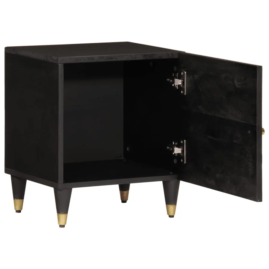 Tables de chevet 2 pcs 40x33x46 cm Bois de manguier solide - 3