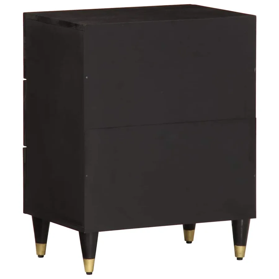 Table de chevet 50x33x60 cm bois de manguier massif - 5