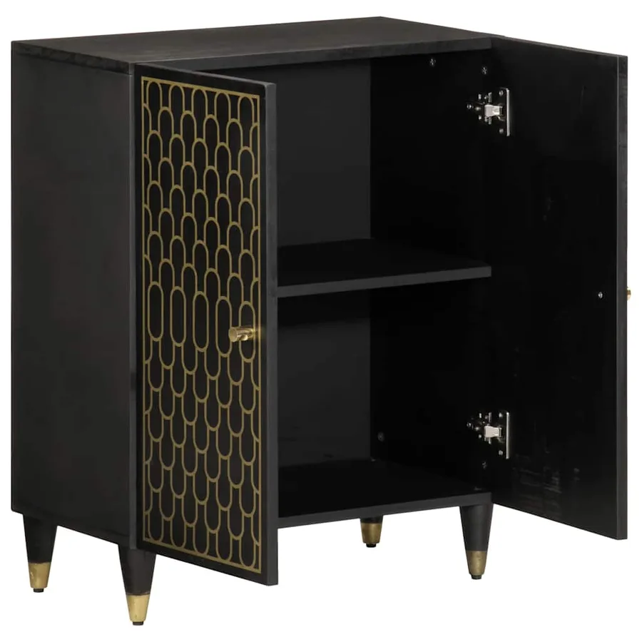 Armoire latérale 60x33x75 cm bois massif de manguier - 2