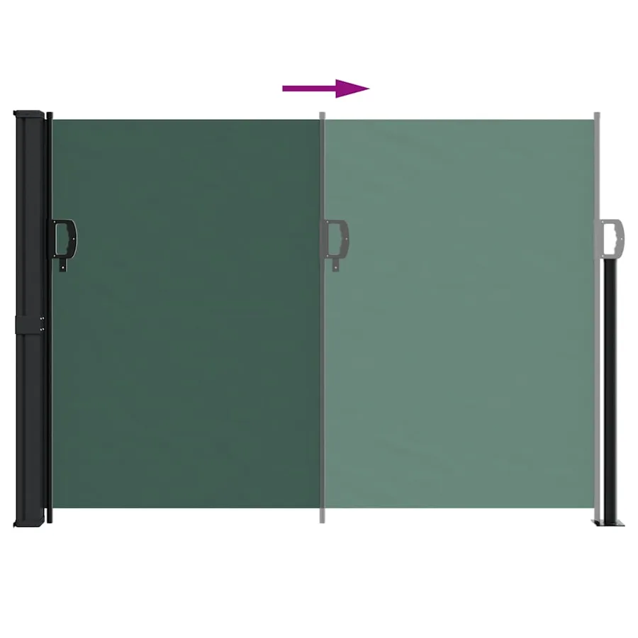 Auvent latéral rétractable vert foncé 140x500 cm - 5