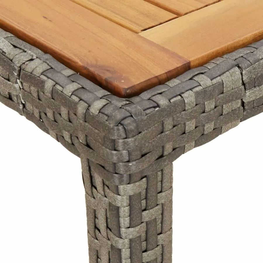 Ensemble à manger jardin et coussins 7 pcs gris rotin - 8