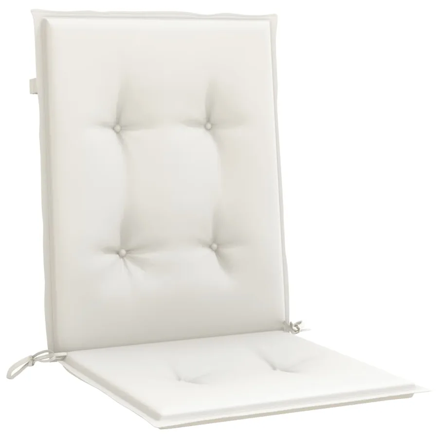 Coussins de chaise à dossier bas lot de 4 crème mélangé tissu - 5