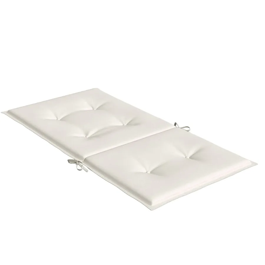 Coussins de chaise à dossier bas lot de 4 crème mélangé tissu - 6