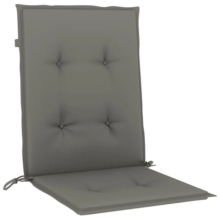 Coussins de chaise à dossier bas lot de 6 gris foncé mélangé - 5
