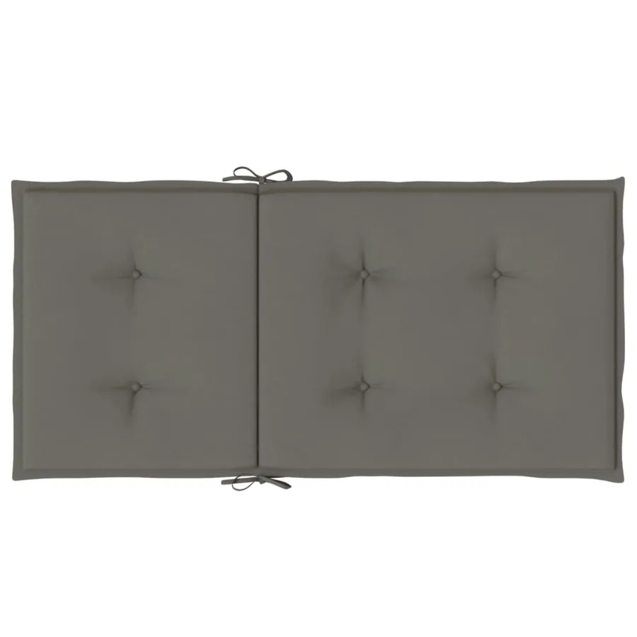 Coussins de chaise à dossier bas lot de 6 gris foncé mélangé - 7