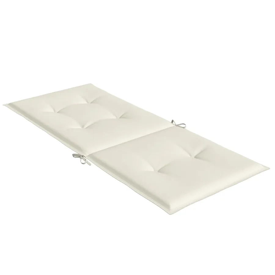 Coussins de chaise à dossier haut lot de 4 crème mélangé tissu - 6
