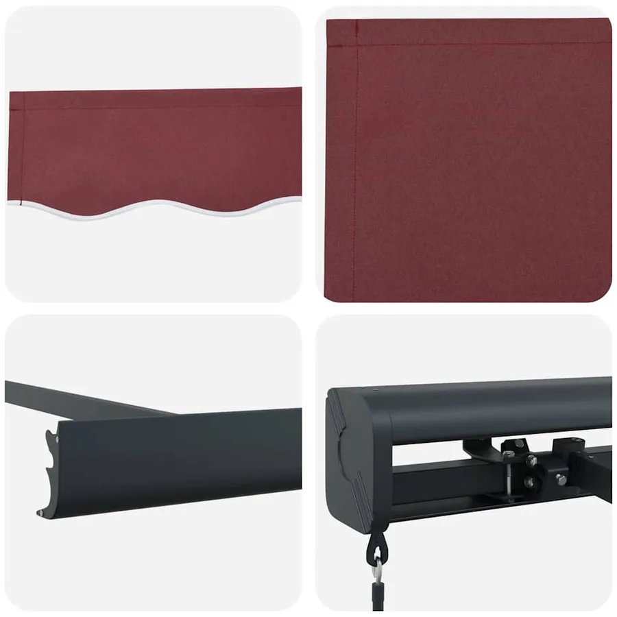 Auvent rétractable automatique bordeaux 300x250 cm - 9
