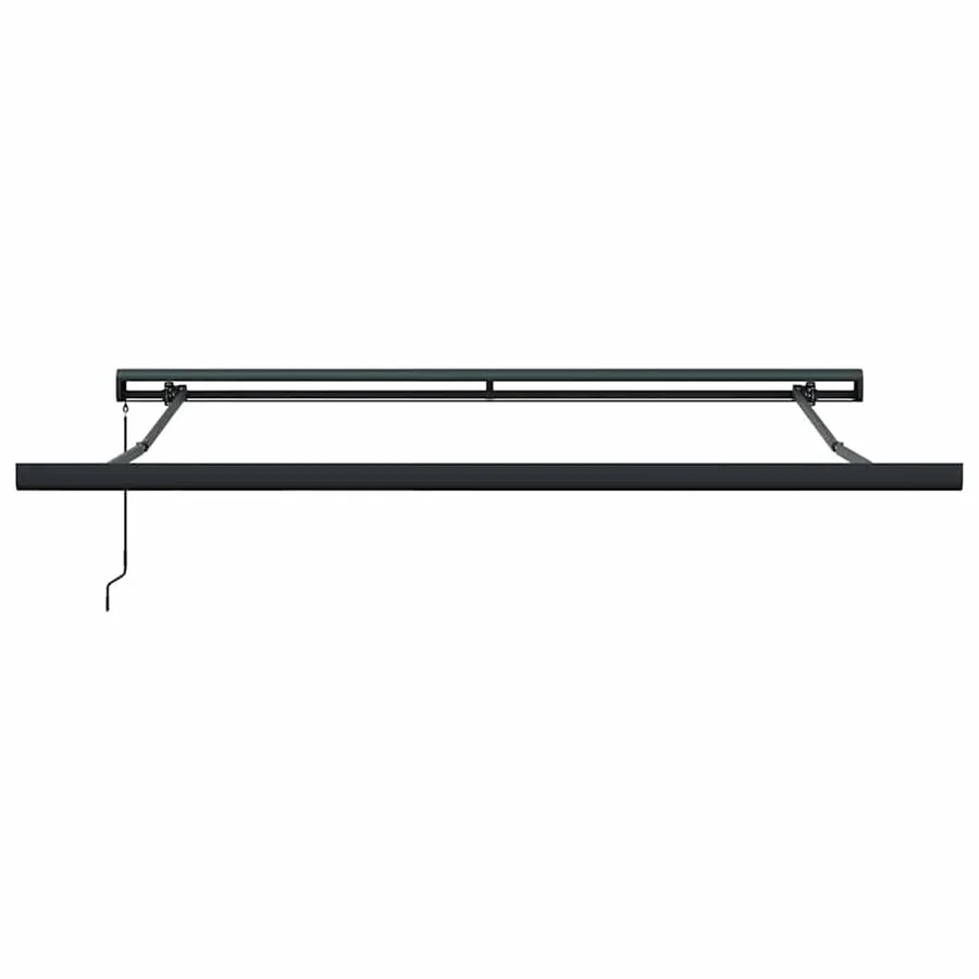 Auvent rétractable anthracite/blanc 3x2,5 m tissu et aluminium - 10